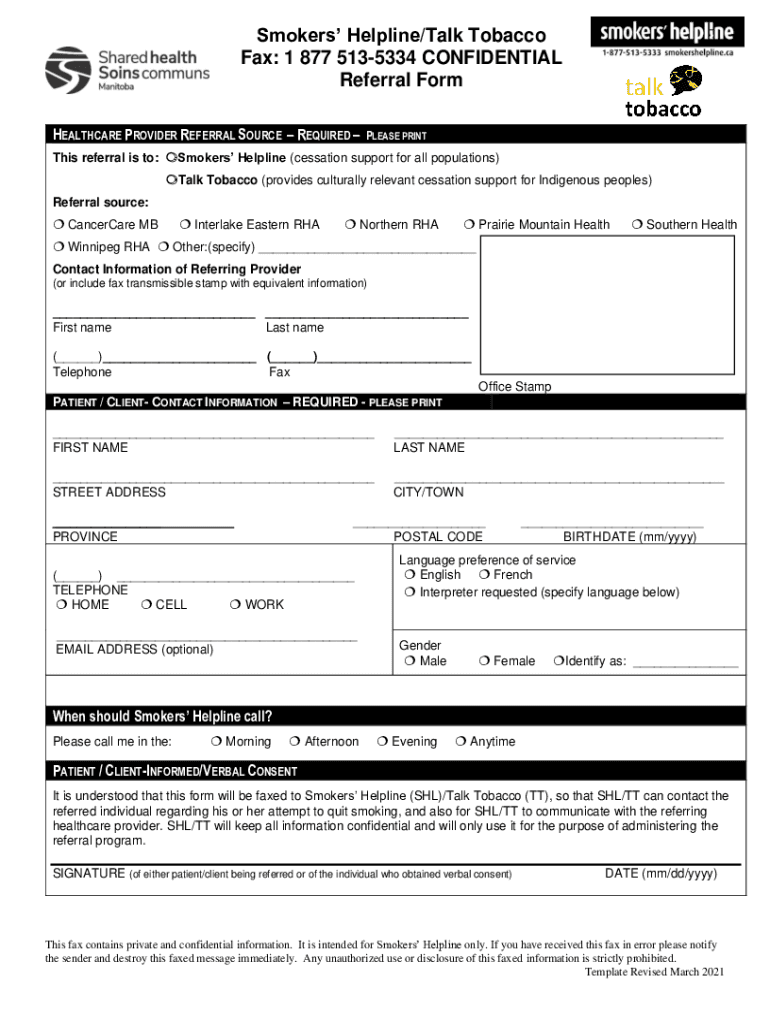 Fillable Online 1-800-QUIT-NOW: 15 Years of Helping People Quit - CDC Fax Email Print - pdfFiller
