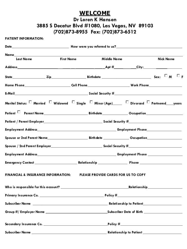 Fillable Online Ankle & Foot Medical Center Podiatrist, Foot Doctor