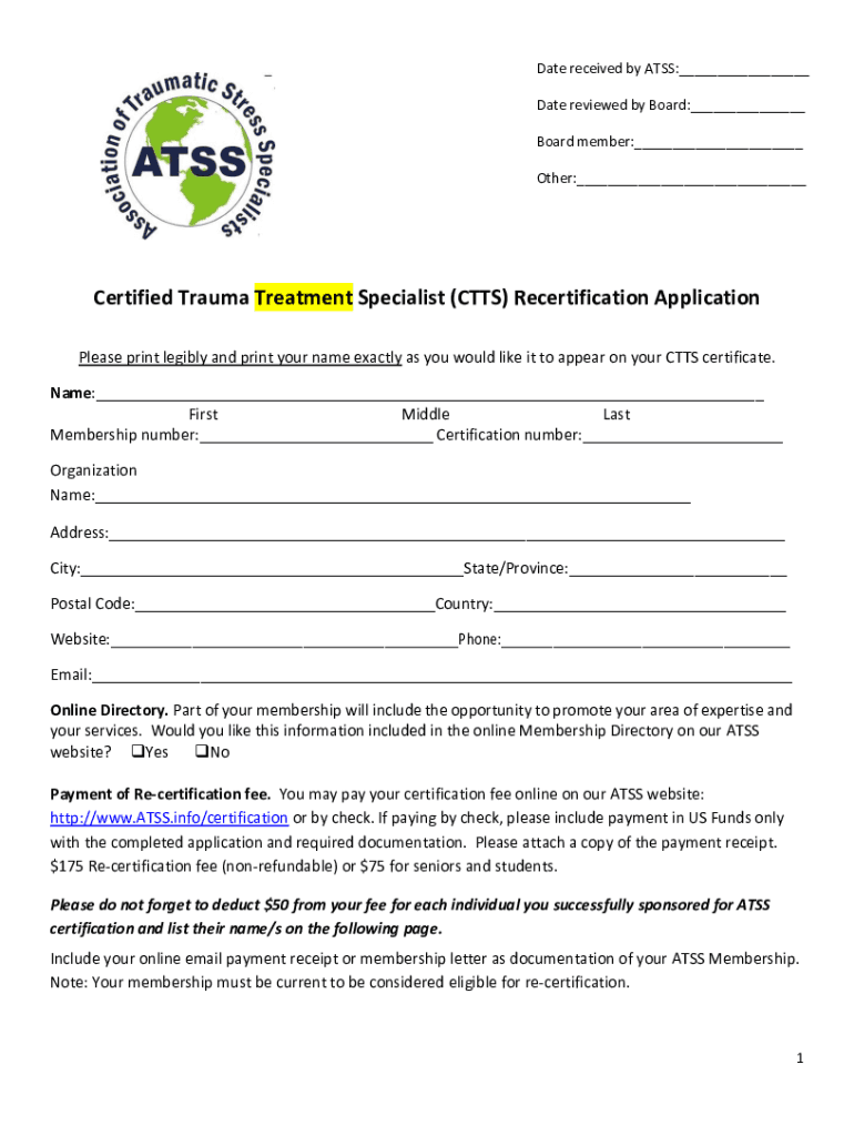 Fillable Online Certificate Programme in Advanced Trauma, PTSD ...