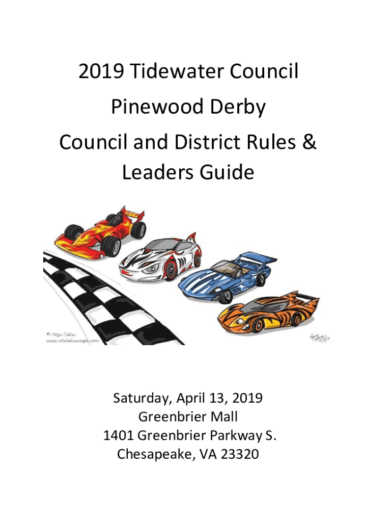Fillable Online Tidewater Council Pinewood Derby Rules &amp; Procedures Fax Email Print - pdfFiller