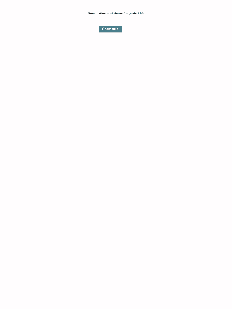 Fillable Online Punctuation worksheets for grade 3 k5. Punctuation ...
