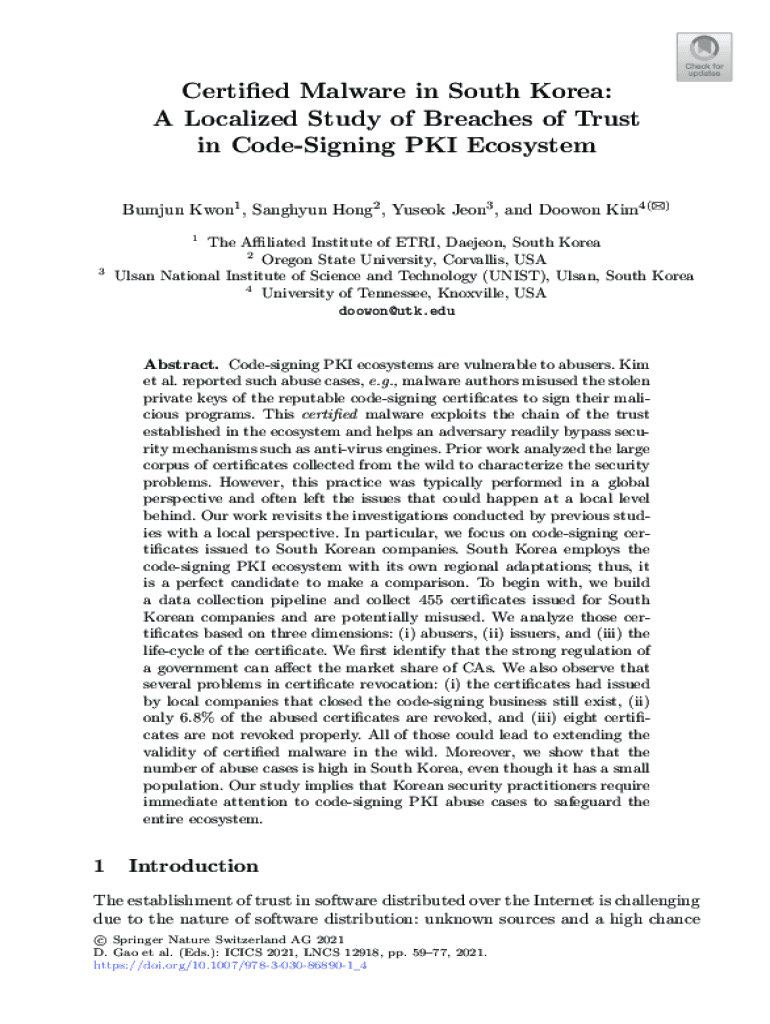 Fillable Online Measuring Breaches of Trust in the Windows Code-Signing ...
