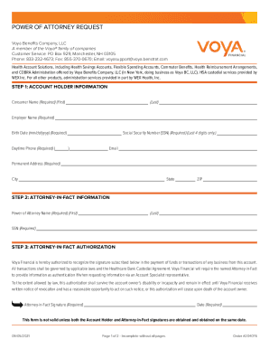 Power of Attorney Request - Voya Financial