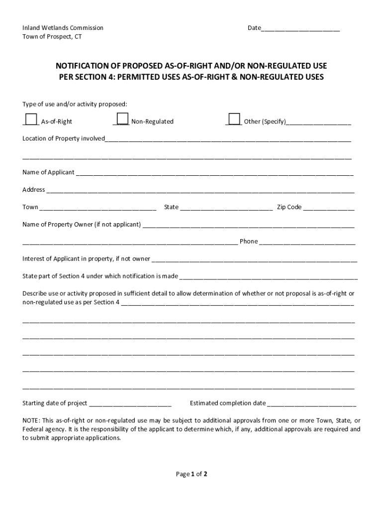 Fillable Online Town of Prospect, CT Fax Email Print pdfFiller