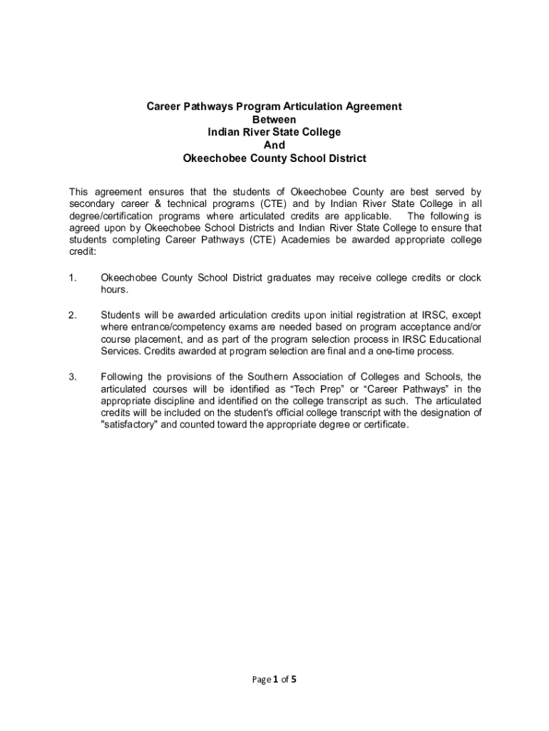 Fillable Online Indian River State College - Florida Department of