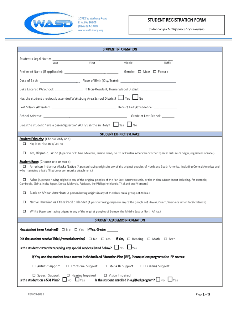 Fillable Online Parent/Student Users Manual - Wattsburg Area School 
