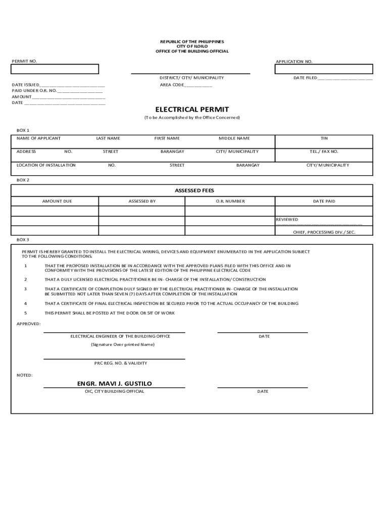 Fillable Online iloilocity gov Form of ownership in building permit