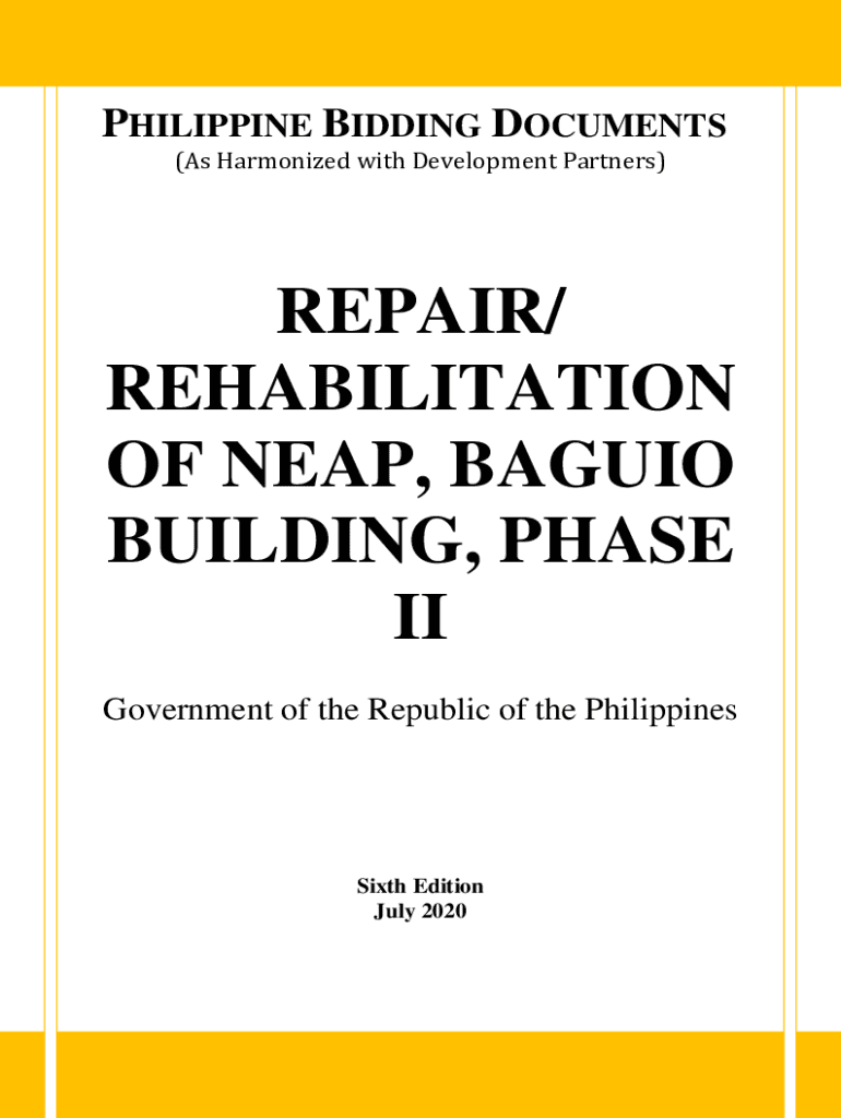 Fillable Online REHABILITATION OF NEAP, BAGUIO BUILDING, PHASE II Fax ...