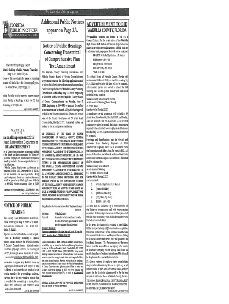 Fillable Online Sopchoppy opens new city hall and prepares for the