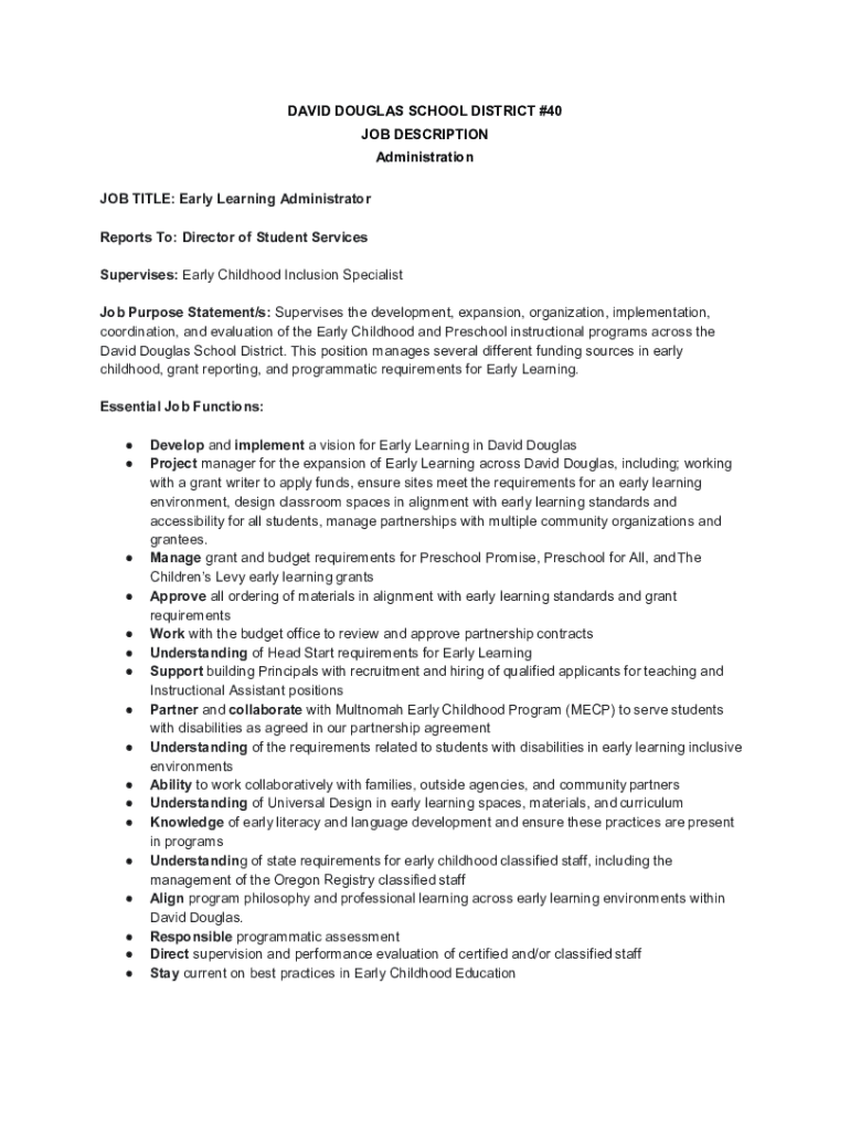 Fillable Online David Douglas School District 40 U.S. News Education