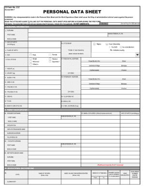 Personal Data SheetPDFAffidavitPassport - Scribd
