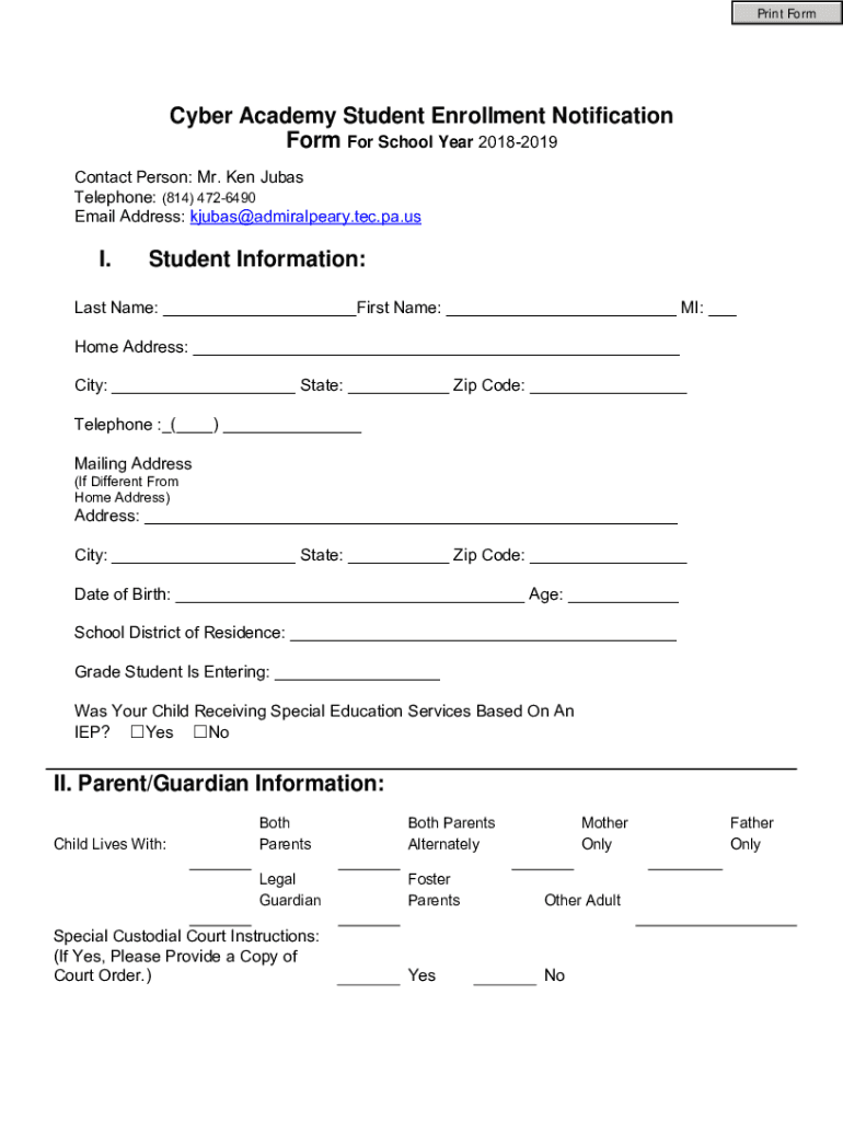 Fillable Online student trip form.pdf Cambria Heights School District