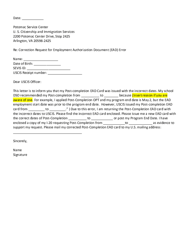 Fillable Online Potomac Service Center Now Processing Certain Form I