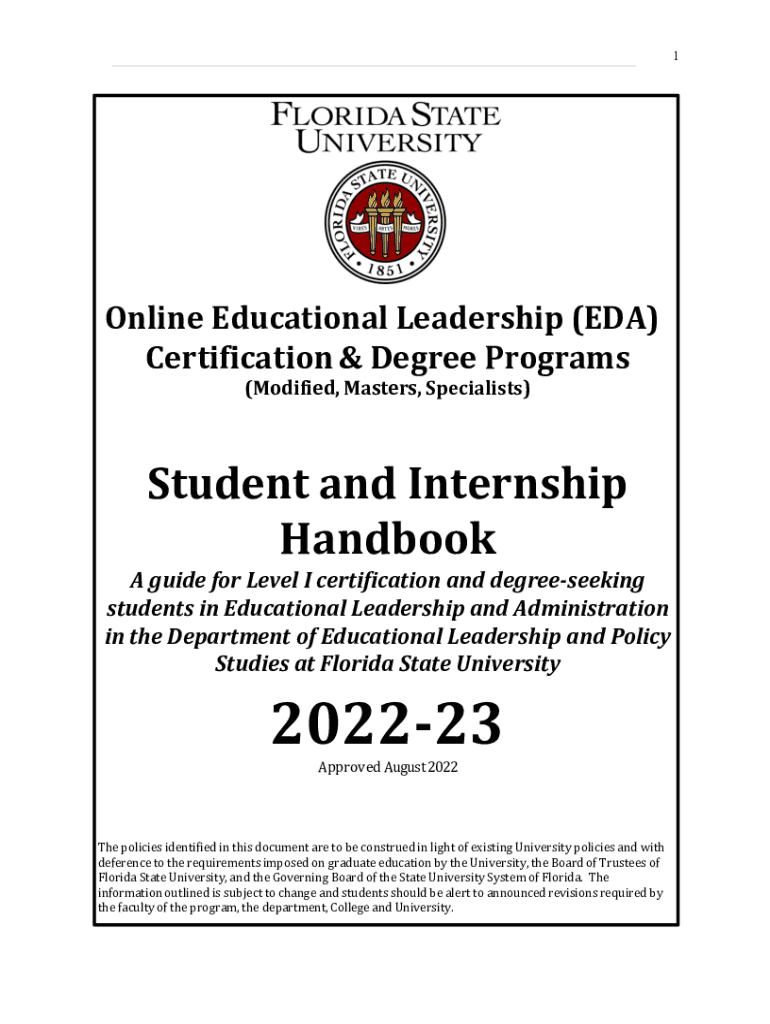 Fillable Online education fsu Certificate of Advanced Study in