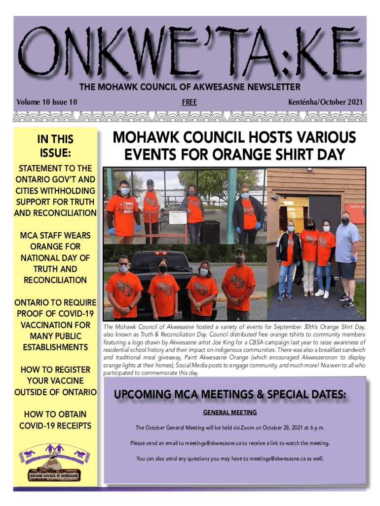 Fillable Online Land Claims Mohawk Council of Akwesasne Fax Email