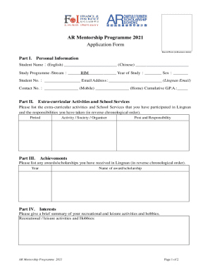 CPA Student Mentorship Program Part I: Mentor Application ...