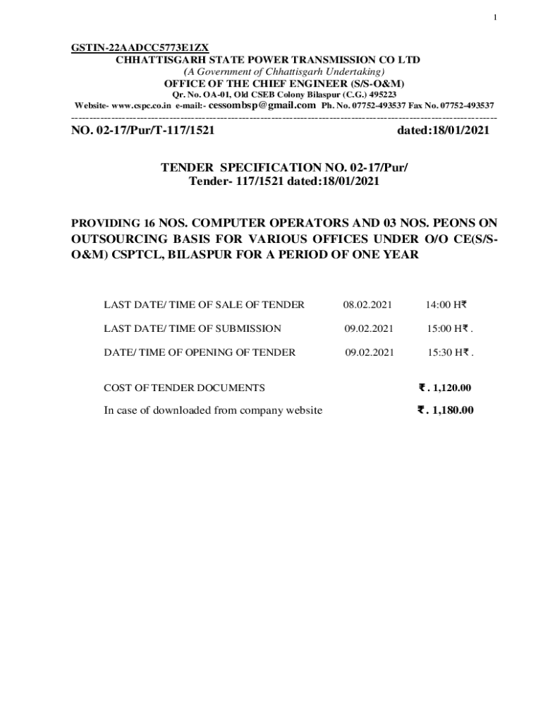 Fillable Online chhattisgarh state power distribution co. ltd. Cseb