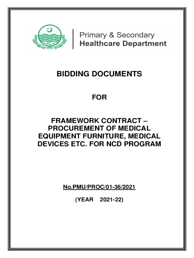 Fillable Online PROCUREMENT OF MEDICAL Fax Email Print pdfFiller