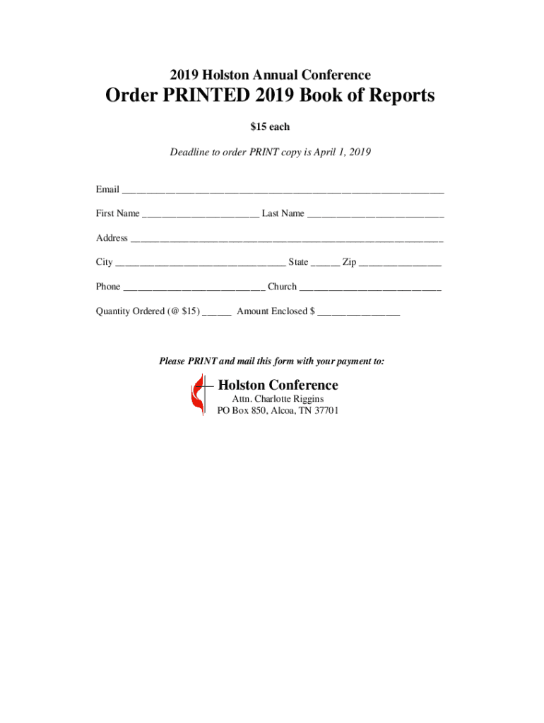Fillable Online Deadline to Order Print copy of AC Book of Reports Fax
