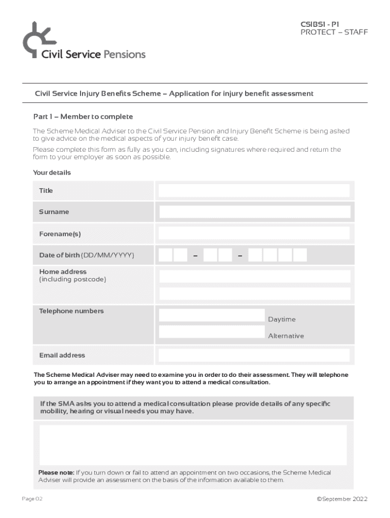 Civil Service Injury Benefits Scheme (Amendment - GOV UK Preview on Page 1