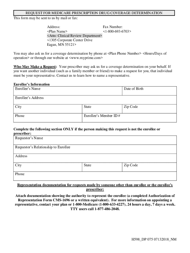 Fillable Online Fillable Online Blue Advantage Request fo Medicare