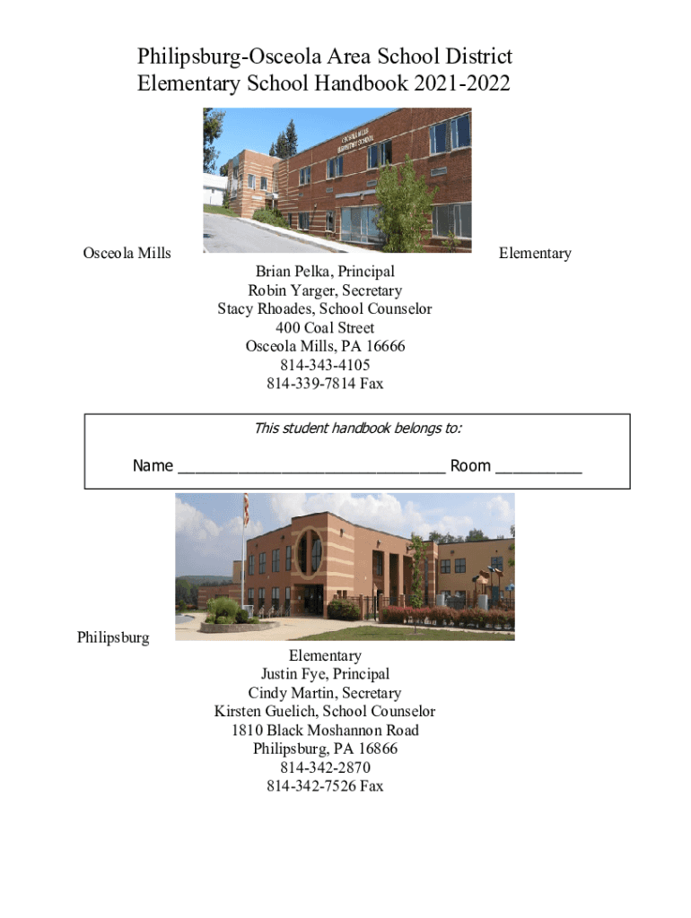 Fillable Online PhilipsburgOsceola Area School District Elementary