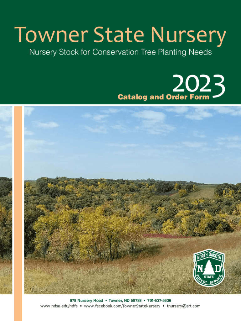 Fillable Online North Dakota State Forest Service Towner State