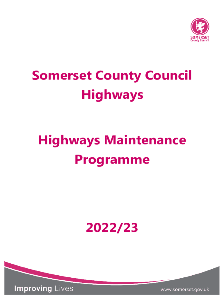 Fillable Online Somerset County Council Highways Fax Email Print