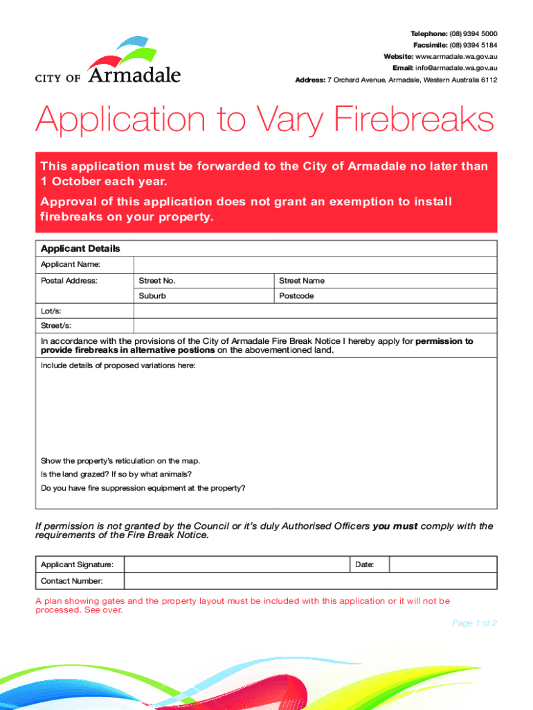 Firebreaks and burning permitsCity of Armadale Preview on Page 1