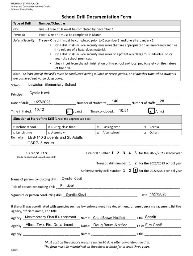 Fillable Online Don't Get Burned by School Safety Drill Requirements