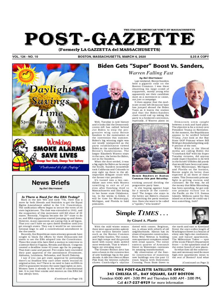 Fillable Online Clock Changes in Boston, Massachusetts, USA Time and Date Fax Email Print