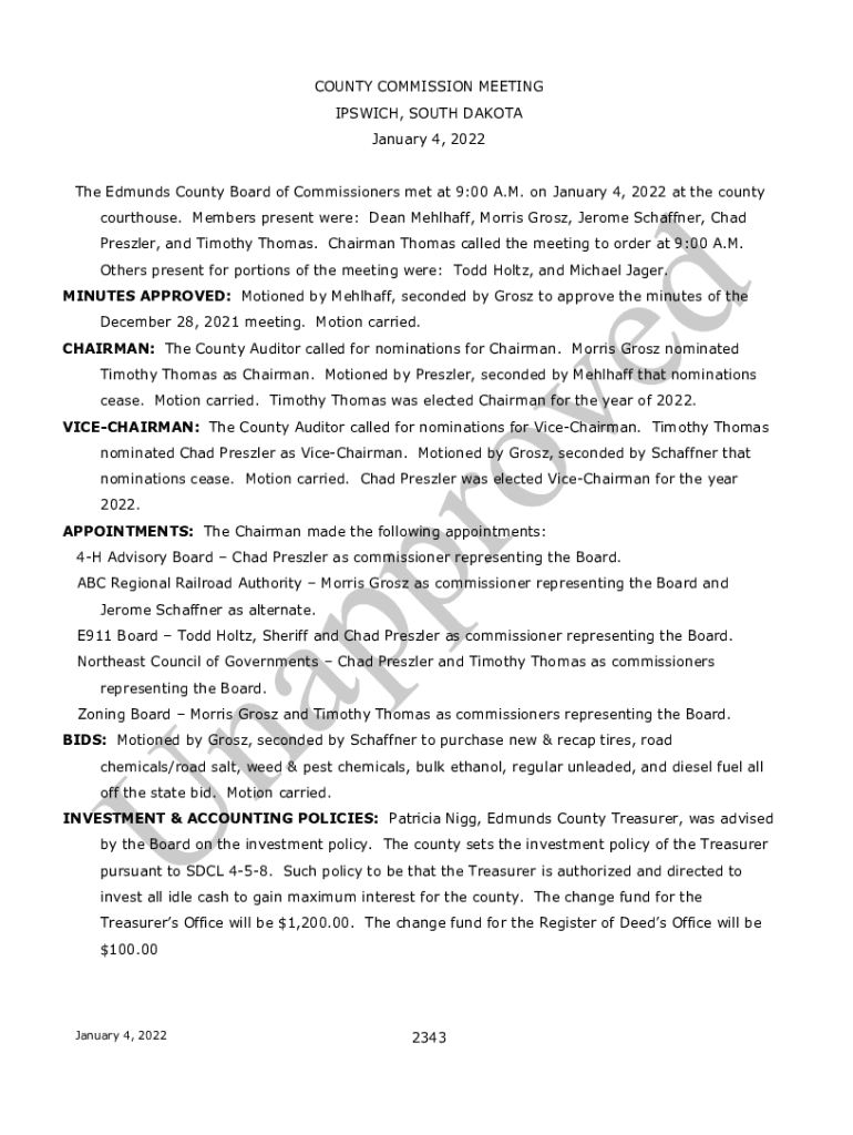 Fillable Online edmunds sdcounties The Edmunds County Board of