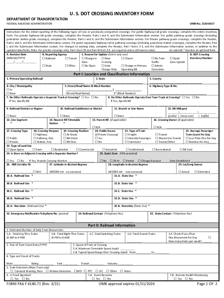 dot crossing inventory Preview on Page 1