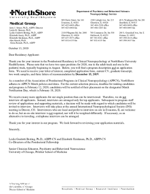 Thank you for your interest in the Postdoctoral Residency in ...