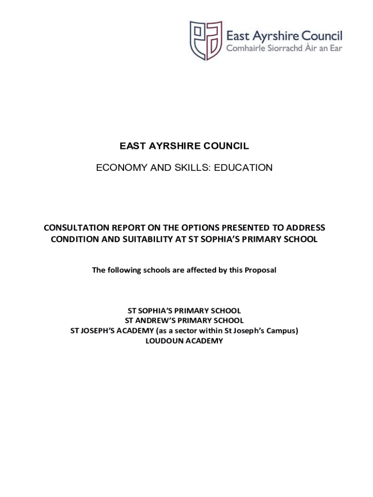 Fillable Online Notice of Proposal (Summary Version) East Ayrshire