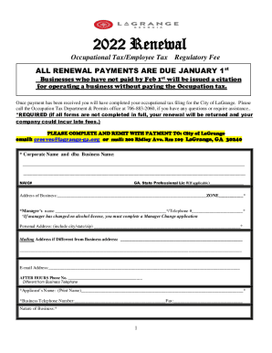 Occupational Tax &amp;amp; Licensing - lagrange-ga.org