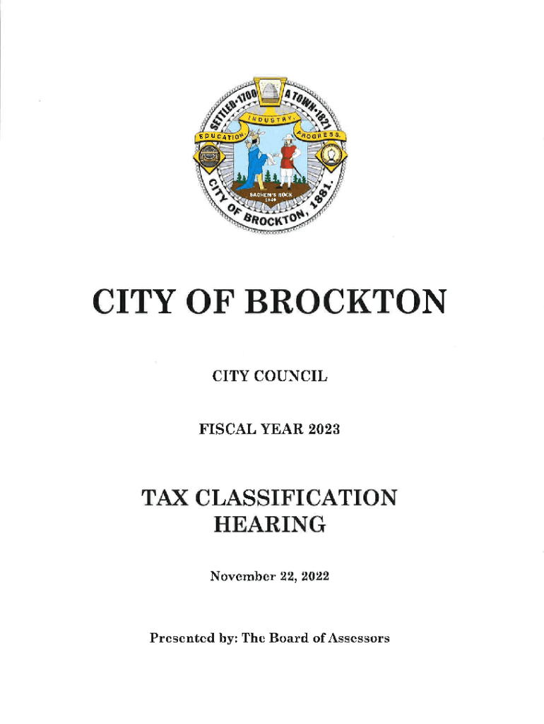 Fillable Online brockton ma Assessor's Department Historic Tax Rates