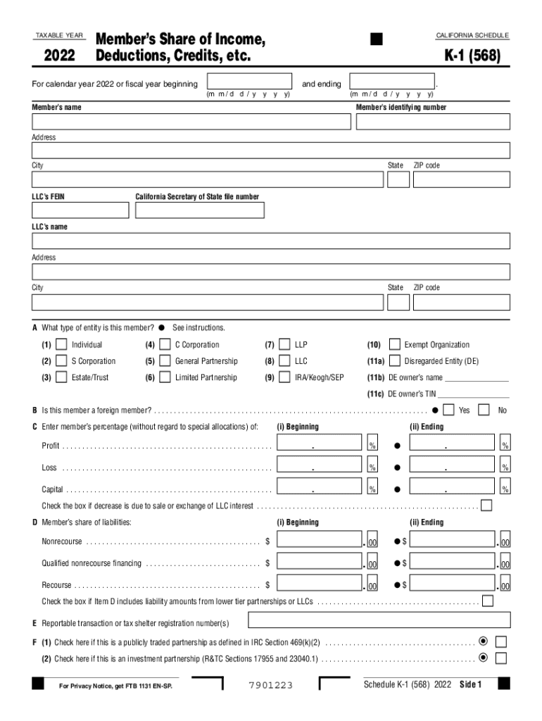 Get CA Schedule K-1 (565) 2021-2023 - US Legal Forms Preview on Page 1