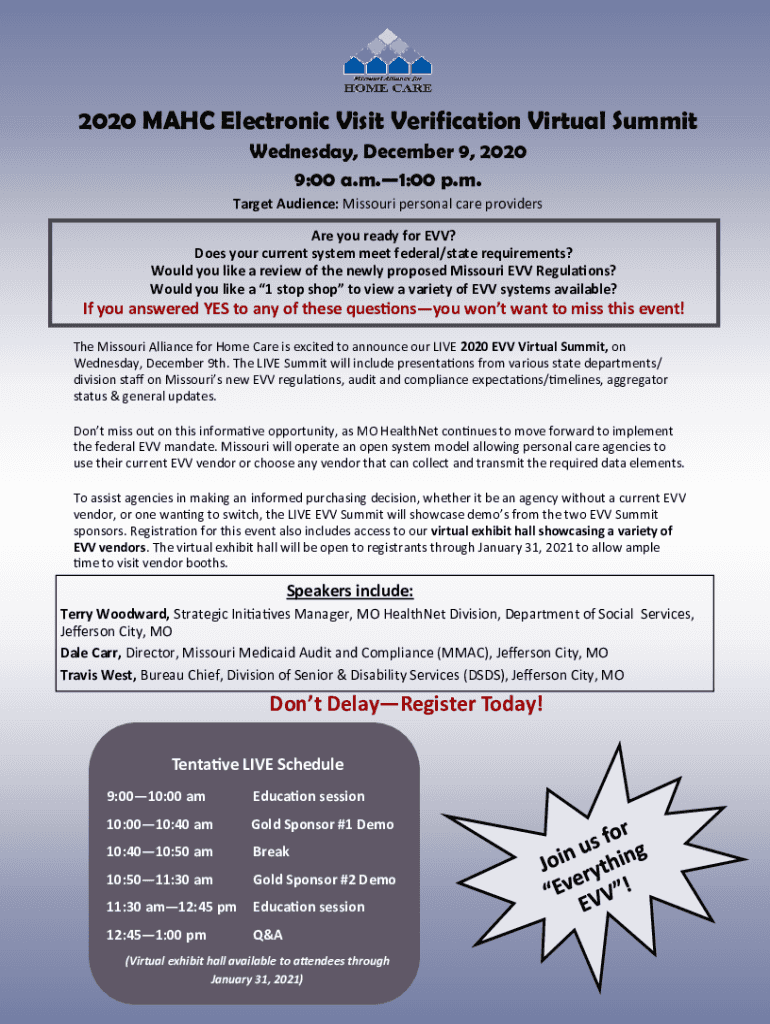 Fillable Online What is EVV? Missouri Department of Social Services