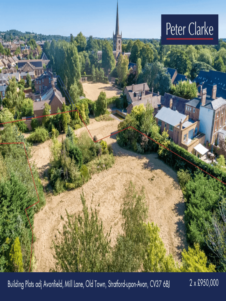 Fillable Online Building Plots adj Avonfield, Mill Lane, Old Town