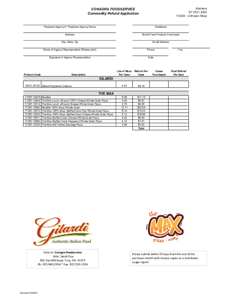 Fillable Online Making Great Food For 100+ Years - Conagra Brands Fax ...