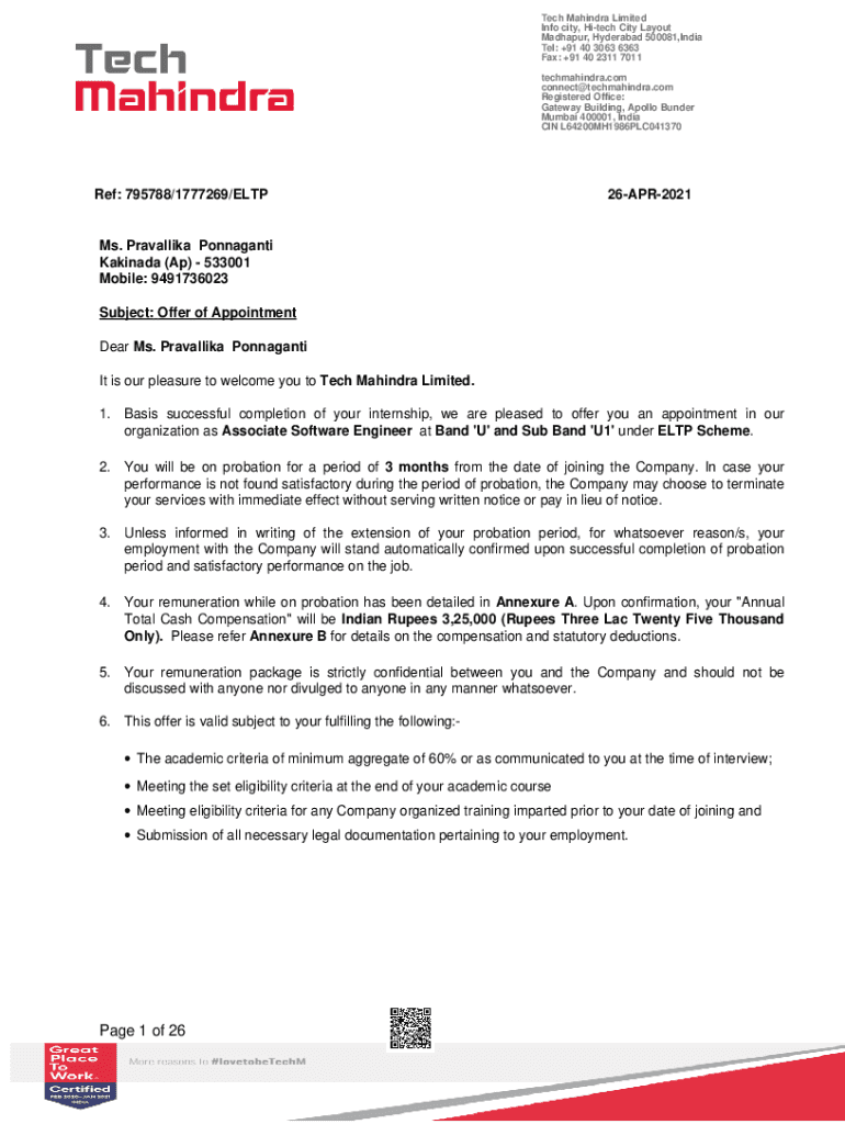 Fillable Online Tech Mahindra Limited Info city, Hitech City Layout