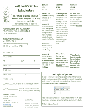 Tsfa floral certification study guide