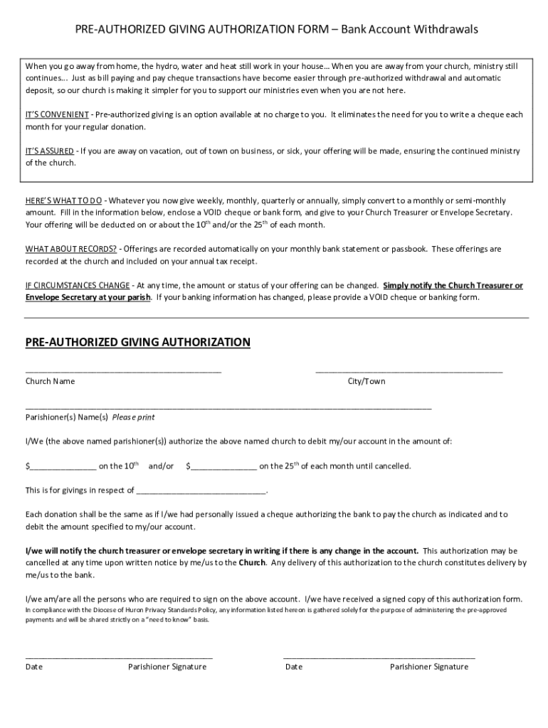 Fillable Online PreAuthorized Utility Payment Plan City of Kitchener