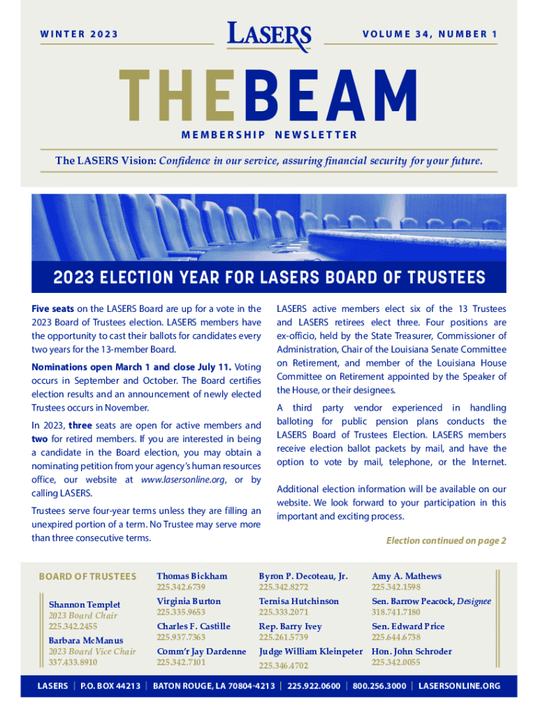 Fillable Online Get to Know Your LASERS Retirement with Fax Email Print