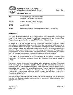 Page 1 of 2 Item# 5.a VILLAGE OF BISCAYNE PARK Village ...