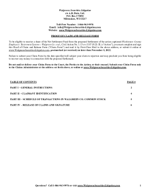 Walgreens - Claim Form (FINAL)