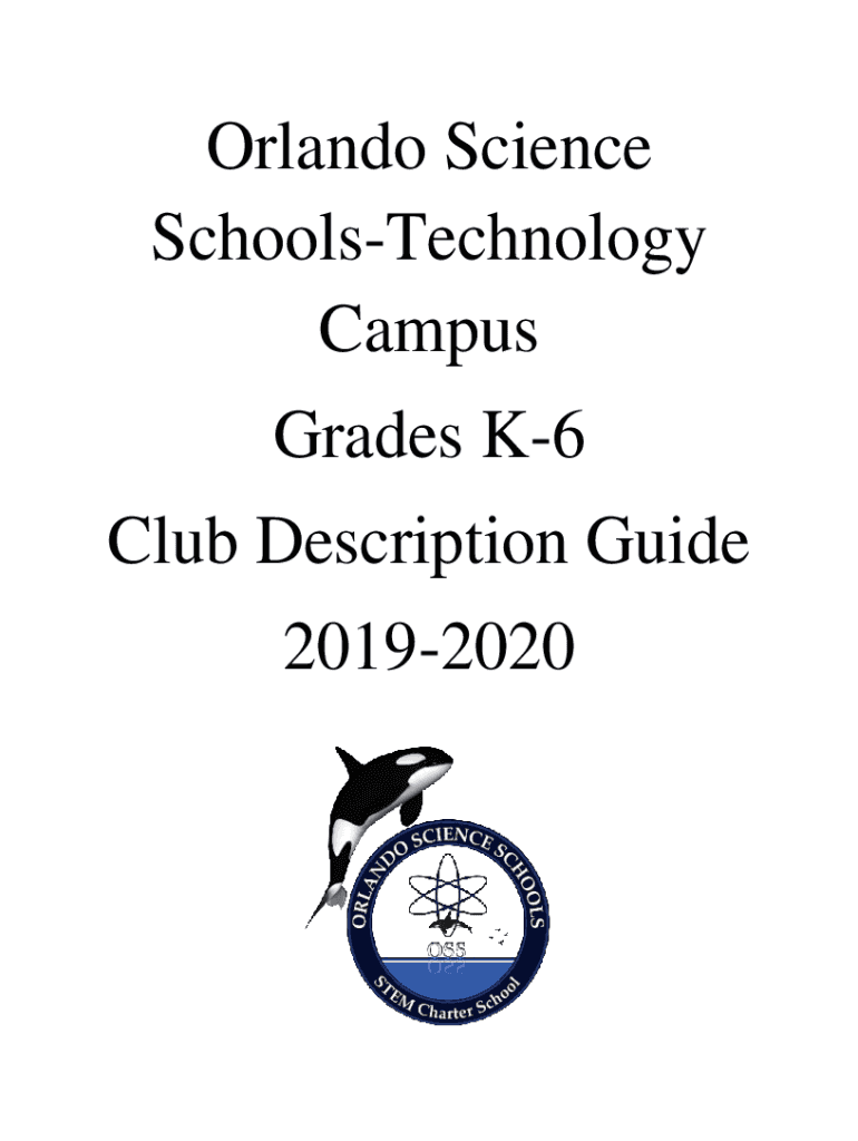 Fillable Online Orlando Science Elementary School Club Guide Fax Email Print pdfFiller