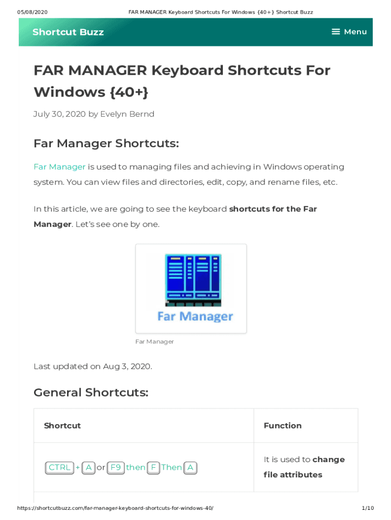 Fillable Online FILE EXPLORER Keyboard Shortcuts For WindowsA