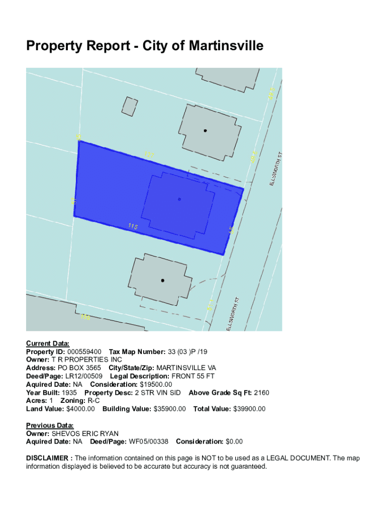 Fillable Online Real Estate Property Taxes martinsvilleva Self Service Fax Email Print